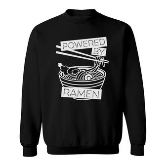 Powered By Ramen Japanese Food Lovers Dark Sweatshirt | Mazezy