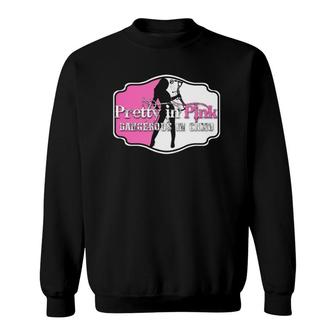 Pretty Pink Dangerous In Camo Sweatshirt | Mazezy