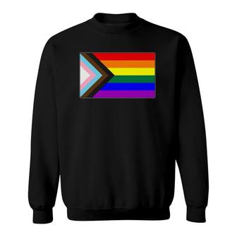 Progress Lgbtq Gay Pride Flag Sweatshirt | Mazezy