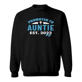 Promoted To Aunt Est 2022 Cute First Time Auntie 2022 Sweatshirt | Mazezy