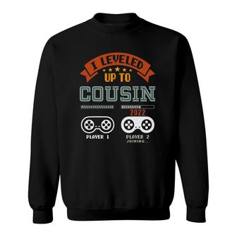 Promoted To Big Cousin Vintage Leveled Up To Cousin Est 2022 Ver2 Sweatshirt | Mazezy