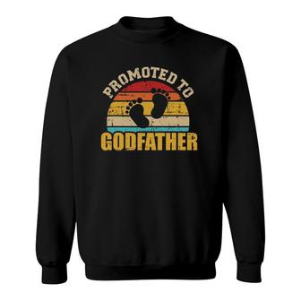 Promoted To Godfather Vintage Gift Sweatshirt | Mazezy
