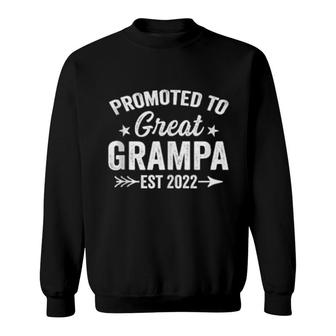 Promoted To Great Grampa 2022 Father Day New Grandpa Sweatshirt | Mazezy