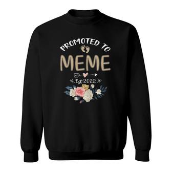 Promoted To Meme 2022 First Time Mother New Mom To Be Gift Sweatshirt | Mazezy