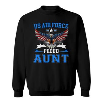 Proud Air Force Aunt Us Air Force Military - Usaf Sweatshirt - Thegiftio UK