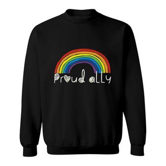 Proud Ally Rainbow Lgbt Pride Sweatshirt | Mazezy