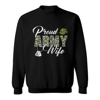 Proud Army Wife Of Us Military Soldier Sweatshirt | Mazezy