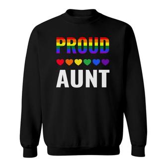Proud Aunt Gay Pride Month Lgbt Ally Family Lesbian Unisex Sweatshirt