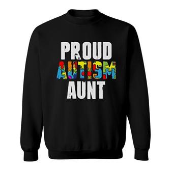 Proud Awareness Aunt Puzzle Sweatshirt | Mazezy