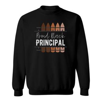 Proud Black Principal, Black History Month School Principal Sweatshirt | Mazezy