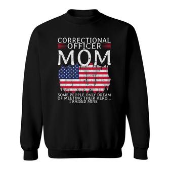 Proud Correctional Officer Mom Mother Usa American Flag Sweatshirt | Mazezy