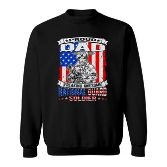 Proud Dad Of A National Guard Soldier Military Father Gift Sweatshirt | Mazezy