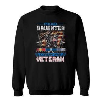 Proud Daughter Of A Korean War Veteran Korean War Sweatshirt | Mazezy