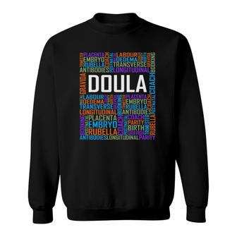 Proud Doula Words Appreciation Gift Sweatshirt | Mazezy
