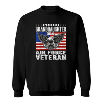 Proud Granddaughter Of A Us Air Force Sweatshirt | Mazezy