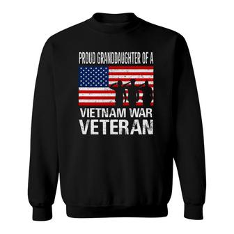 Proud Granddaughter Vietnam War Veteran Matching Grandfather Sweatshirt | Mazezy