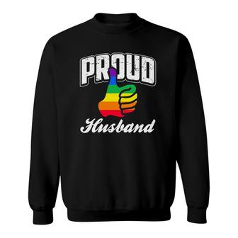 Proud Lgbtq Husband Gay Pride Month V1 Ver2 Sweatshirt | Mazezy