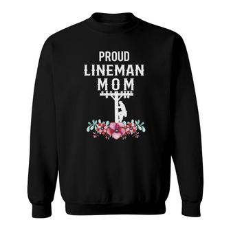 Proud Lineman Mom Gift For Linemans Mother Sweatshirt | Mazezy DE