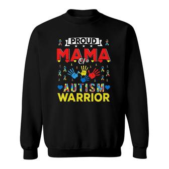 Proud Mama Of A Autism Warrior Autism Awareness Gifts Sweatshirt | Mazezy