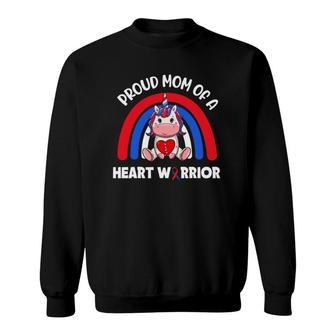 Proud Mom Of A Heart Warrior Chd Awareness Week Clothing Sweatshirt | Mazezy