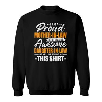 Proud Mother In Law Of A Daughter In Law Happy Mother's Day Sweatshirt | Mazezy