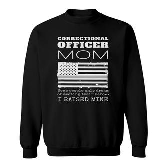 Proud Mother Of A Correctional Officer Mom Us American Flag Sweatshirt | Mazezy