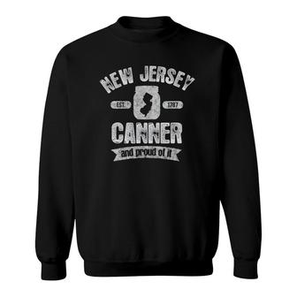 Proud New Jersey Canner Canning State Mason Jar Nj Sweatshirt | Mazezy