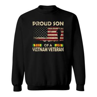 Proud Son Of Vietnam Veteran Tee American Flag Sweatshirt | Mazezy