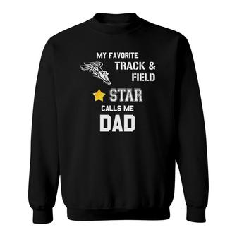 Proud Track & Field Dad Running Lover Sweatshirt | Mazezy