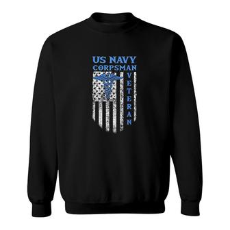 Proud Veteran Navy Corpsman Navy Patriot Sweatshirt - Thegiftio UK