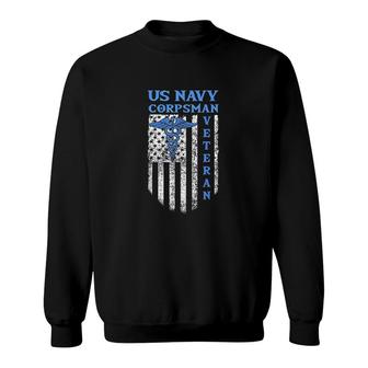 Proud Veteran Navy Corpsman Navy Patriot Sweatshirt - Thegiftio