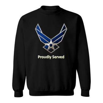Proudly Served Retired Air Force Master Sergeant Sweatshirt | Mazezy