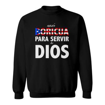 Puerto Rican Flag Frases Religiosas Bandera Puerto Rico Sweatshirt | Mazezy