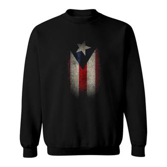 Puerto Rico Faded Flag Sweatshirt | Mazezy