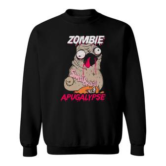 Pug Zombie Sweet Brutal Apugalypse Halloween Sweatshirt | Mazezy
