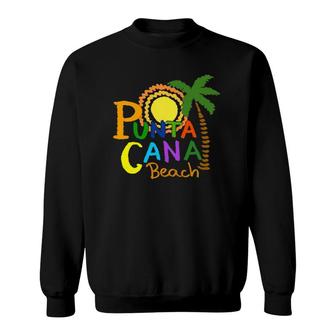 Punta Cana Beach Sun Palm Tree Sweatshirt | Mazezy