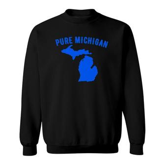 Pure Michigan Vacation Water Lake Fun Gift Idea Premium Sweatshirt | Mazezy