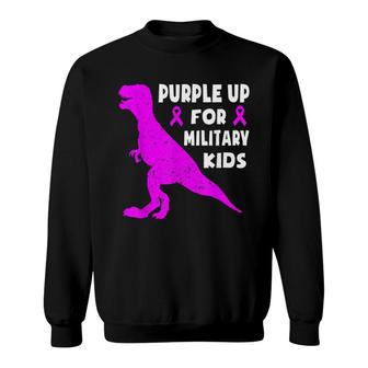 Purple Up For Military Kids Month Of The Military Child Boys Sweatshirt - Seseable