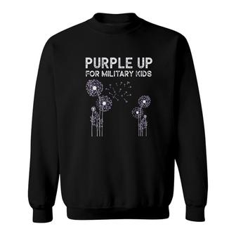 Purple Up For Military Kids Month Of The Military Sweatshirt - Seseable