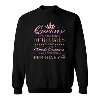 Queens Are Born In February Best Queens Are Born On February 4 Ver2 Sweatshirt | Mazezy