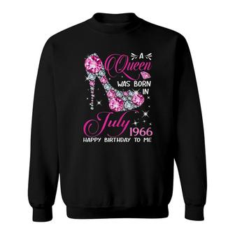 Queens Are Born In July 1966 Queens 55Th Birthday For Girl Sweatshirt | Mazezy