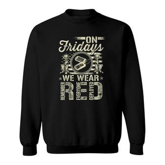 R Friday Red - Military Sweatshirt | Mazezy