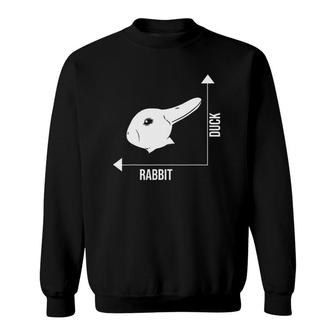 Rabbit Duck Illusion Philosopher Sweatshirt | Mazezy