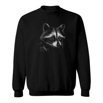 Raccoon Trash Panda Raccoon Head Gift Sweatshirt | Mazezy