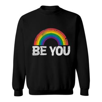 Rainbow Be You Lgbt Tank Top Sweatshirt | Mazezy