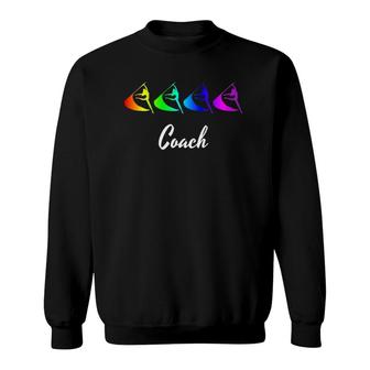Rainbow Color Guard Coach Flag Graphic Sweatshirt | Mazezy