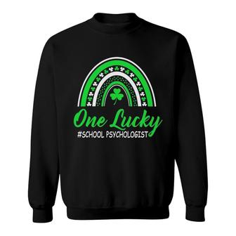 Rainbow One Lucky School Psychologist St Patrick’S Day Gift Sweatshirt | Mazezy