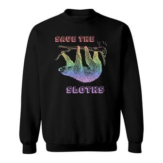 Rainbow Sloth - Save The South America Sloth Conservation Sweatshirt | Mazezy