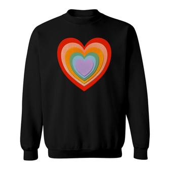 Rainbows And Heart Cutouts Love Sweatshirt