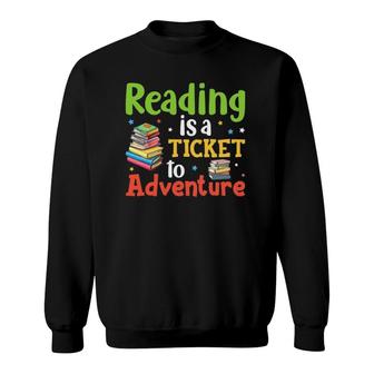 Reading Adventure Library Book Lover Sweatshirt | Mazezy
